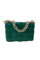 Green Vegan Leather Hand Made Millie Cross Body Bag