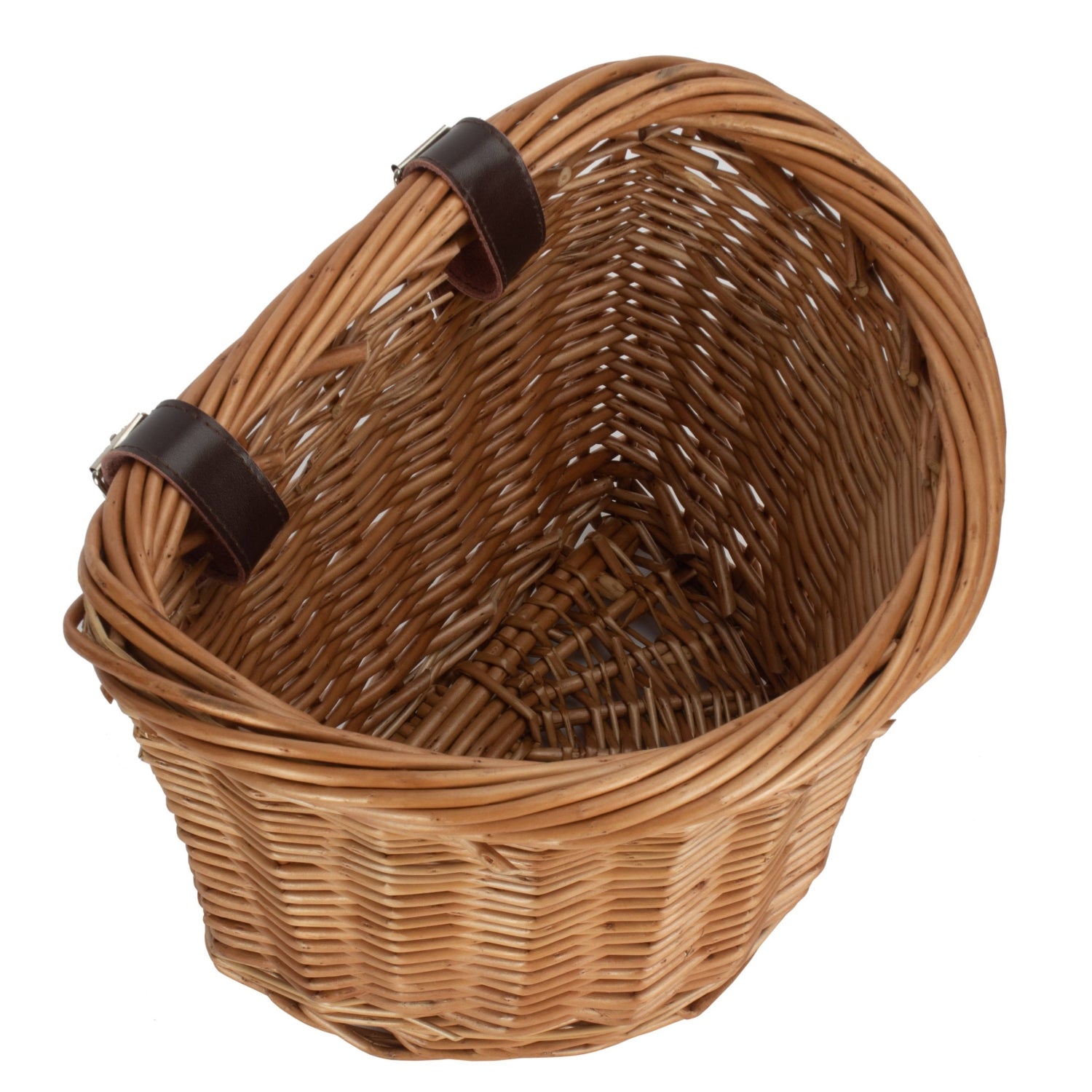 Front Fixing Heritage Oval Wicker Bicycle Basket-1