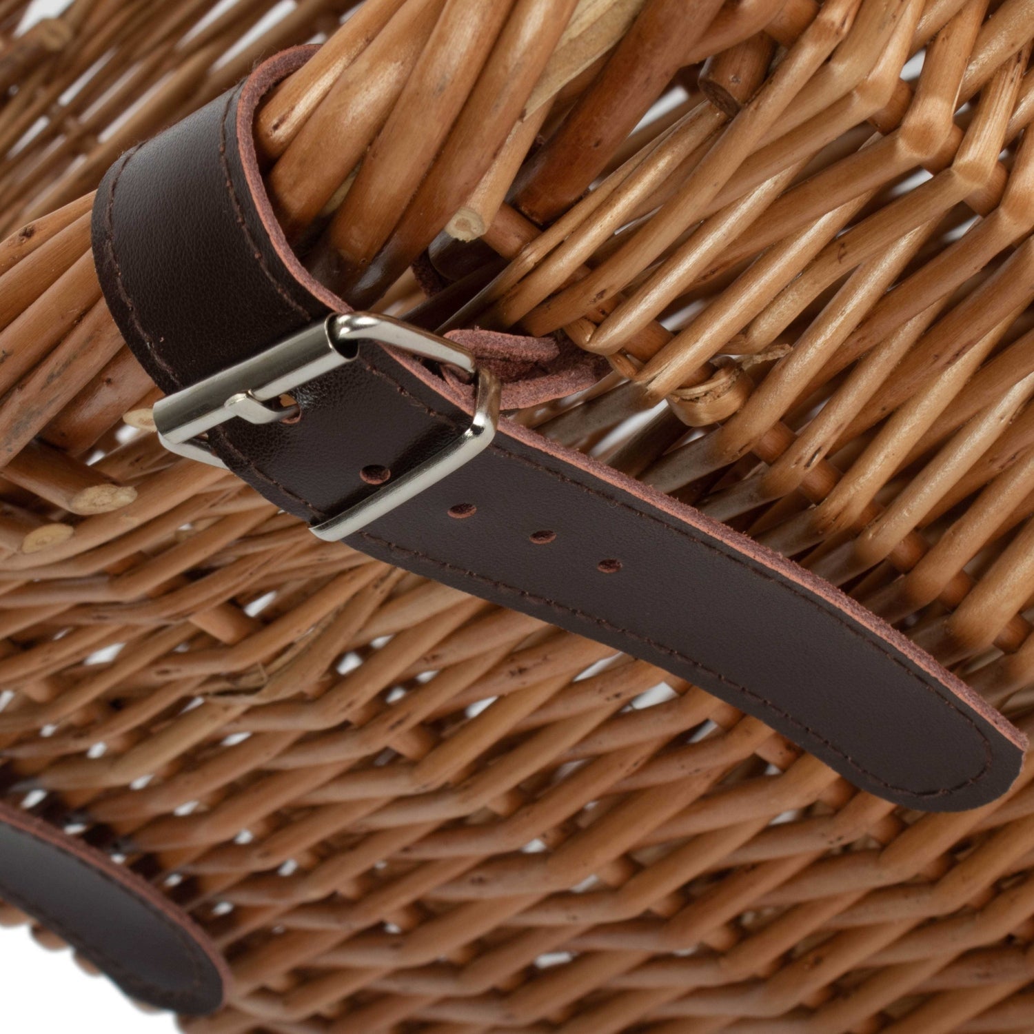 Front Fixing Heritage Oval Wicker Bicycle Basket-3