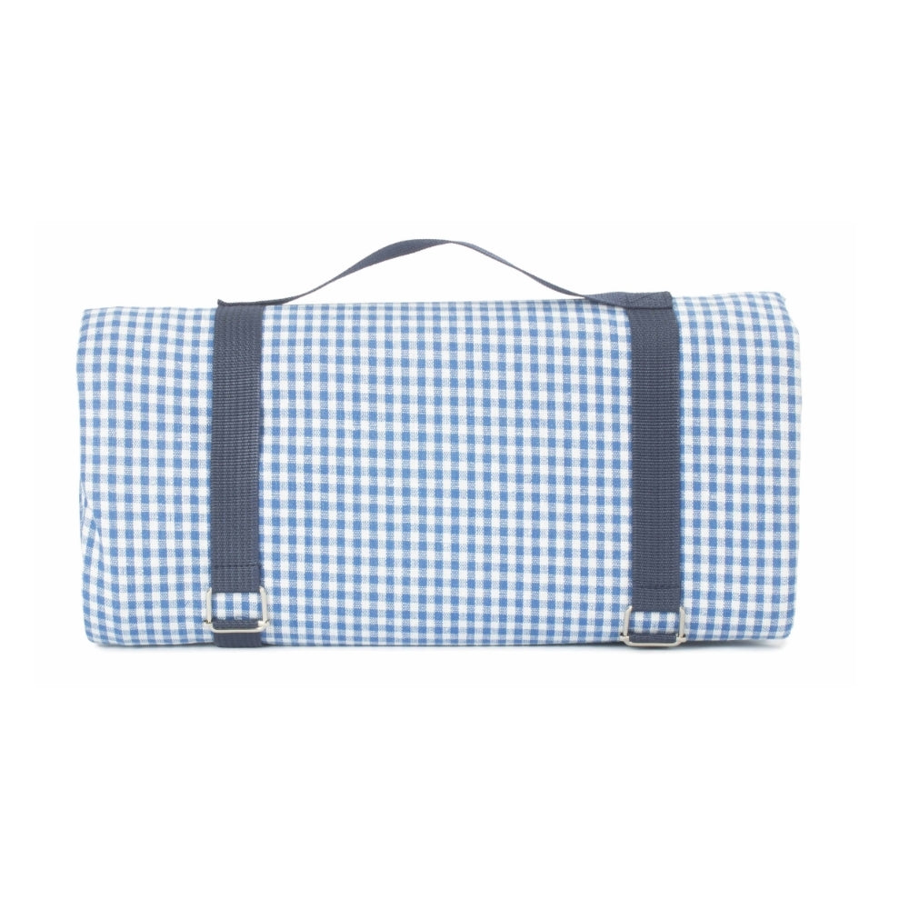 Blue and White Gingham Picnic Blanket-1