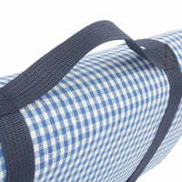 Blue and White Gingham Picnic Blanket-3