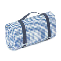 Blue and White Gingham Picnic Blanket-0