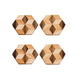 Handmade Hexagon Wooden Coasters (Set of 2 or 4)