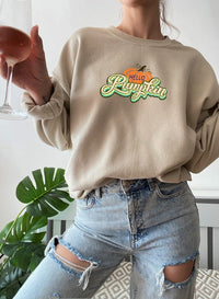"Hello Pumpkin" Graphic Fall Sweatshirt