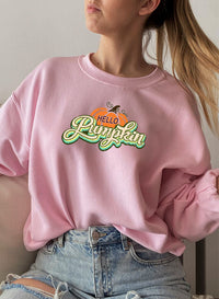 "Hello Pumpkin" Graphic Fall Sweatshirt