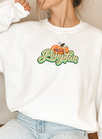 "Hello Pumpkin" Graphic Fall Sweatshirt