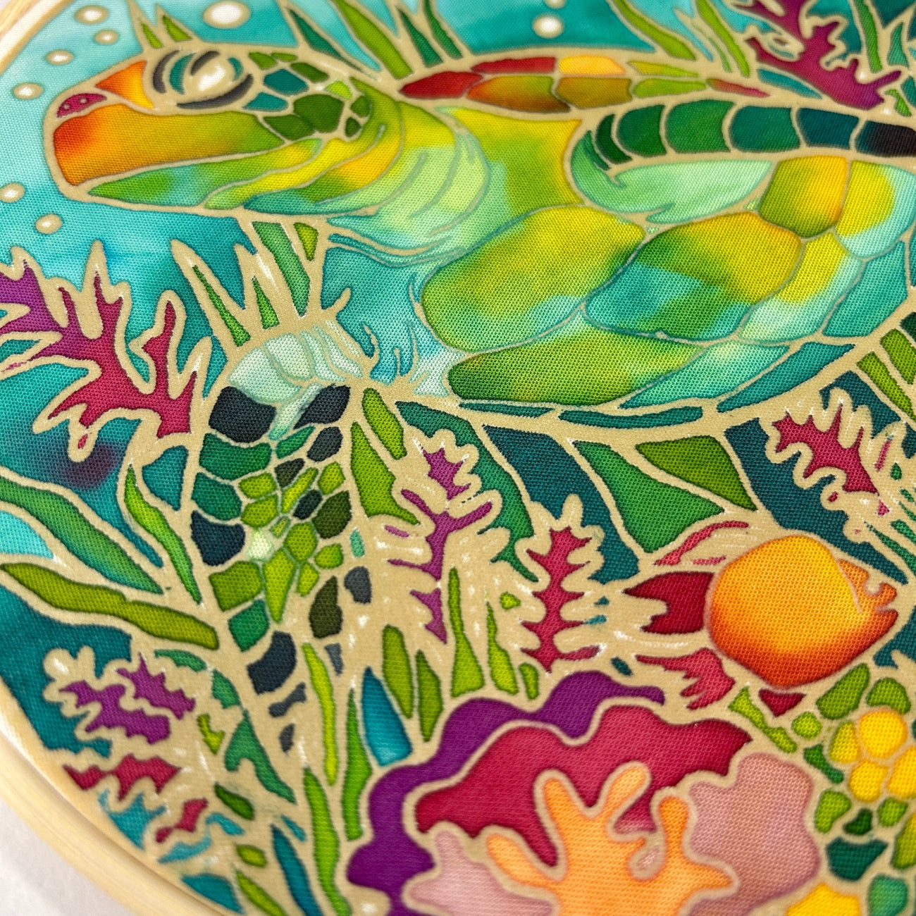 Oh My Turtle! DIY Batik Craft Kit – Authentic Wax-Resist Textile Art for Beginners-3