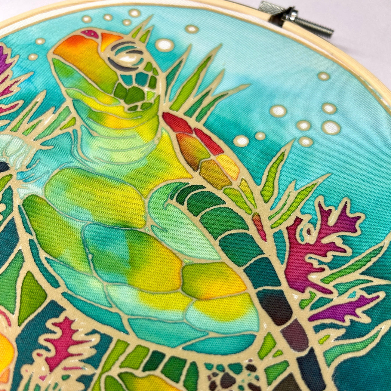 Oh My Turtle! DIY Batik Craft Kit – Authentic Wax-Resist Textile Art for Beginners-4