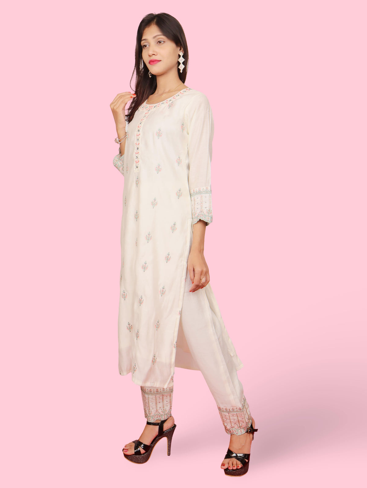 Women's Cotton Kurta-Pant, and Dupatta Set-1