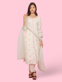 Women's Cotton Kurta-Pant, and Dupatta Set-4