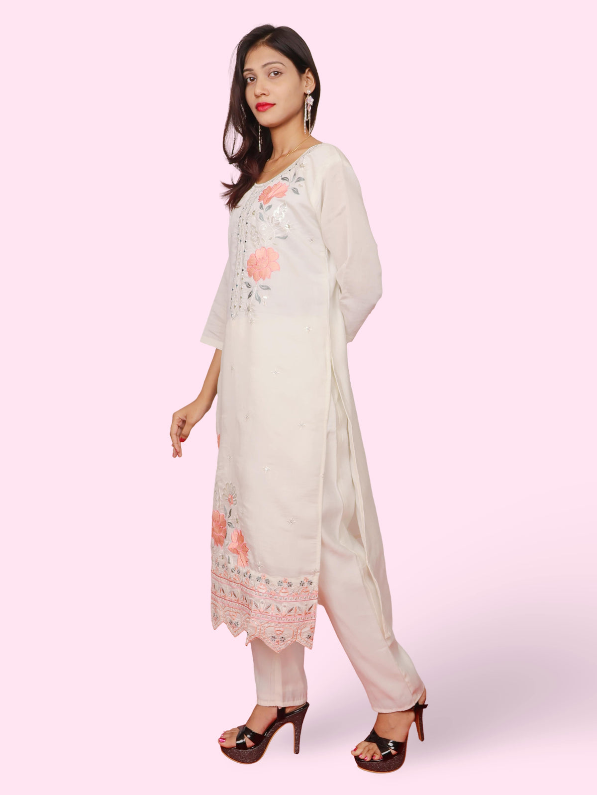 Women's Cotton Rayon Kurta-Pant, and Dupatta Set-1