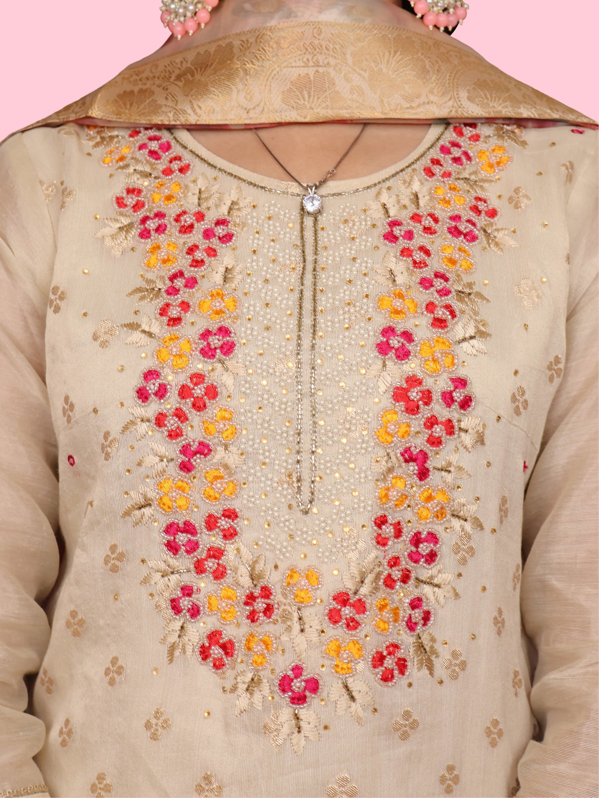 Women's Silk Kurta-Pant, and Dupatta Set-3
