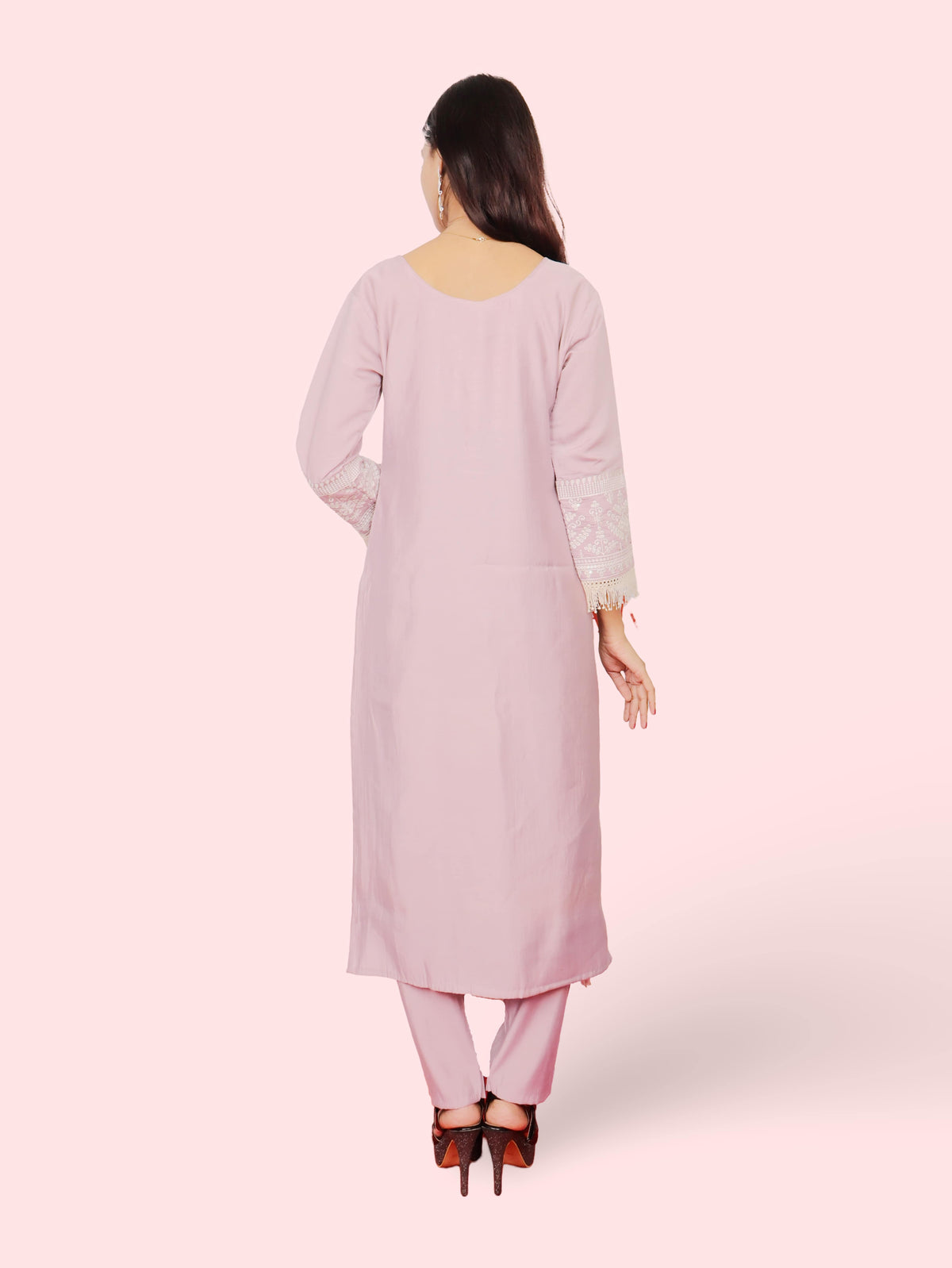 Women's Cotton-Silk Straight Suit with Dupatta