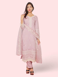 Women's Cotton-Silk Straight Suit with Dupatta