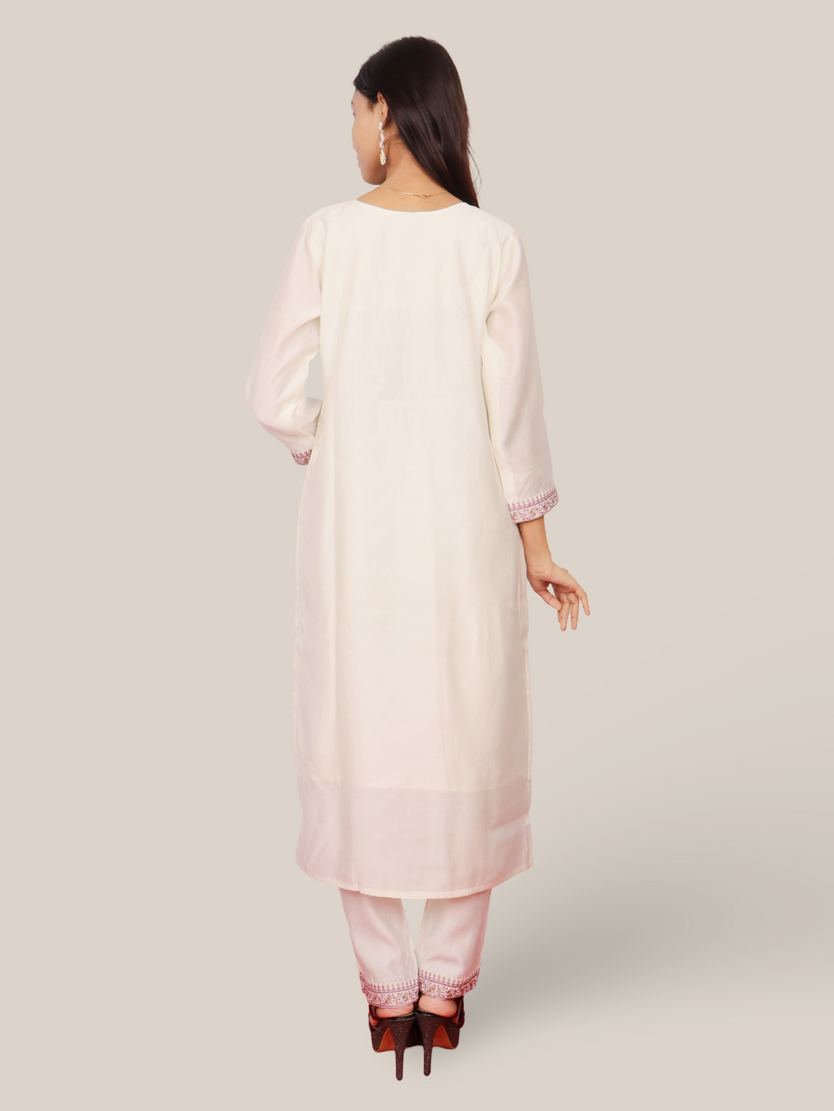 Woman's Straight Suit Set with Dupatta-2