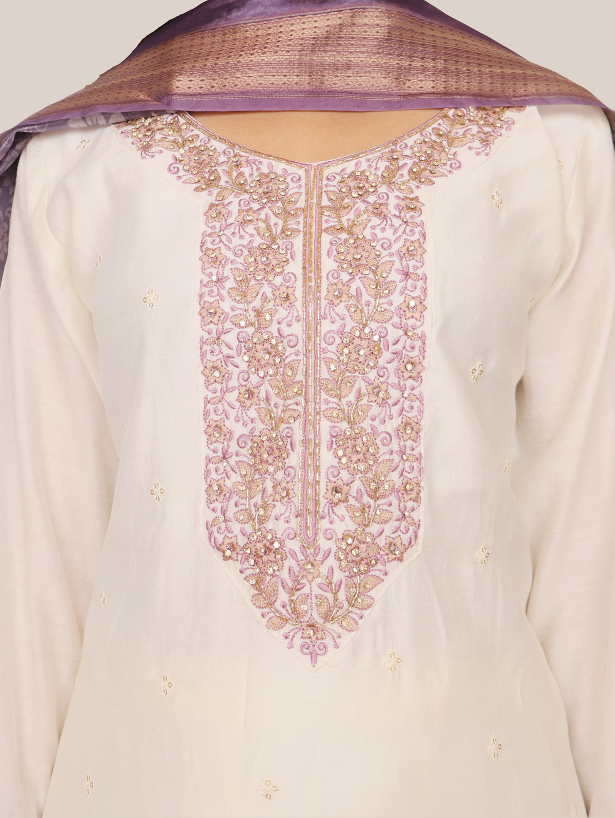 Woman's Straight Suit Set with Dupatta-3