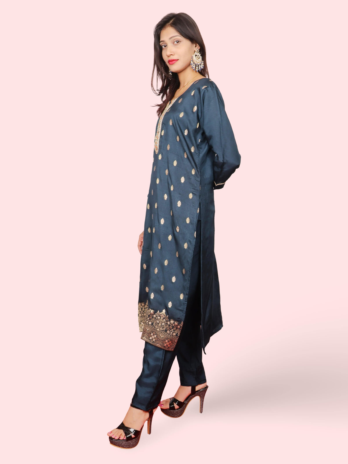 Women's Straight Kurta-Pant, and Dupatta Set-1