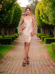 Sparkling Sequins Round Neck Bodycon Mini Dress by Shreekama