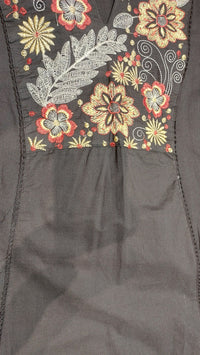 Embroidered Yoke Straight Kurta with Pants and Dupatta Set