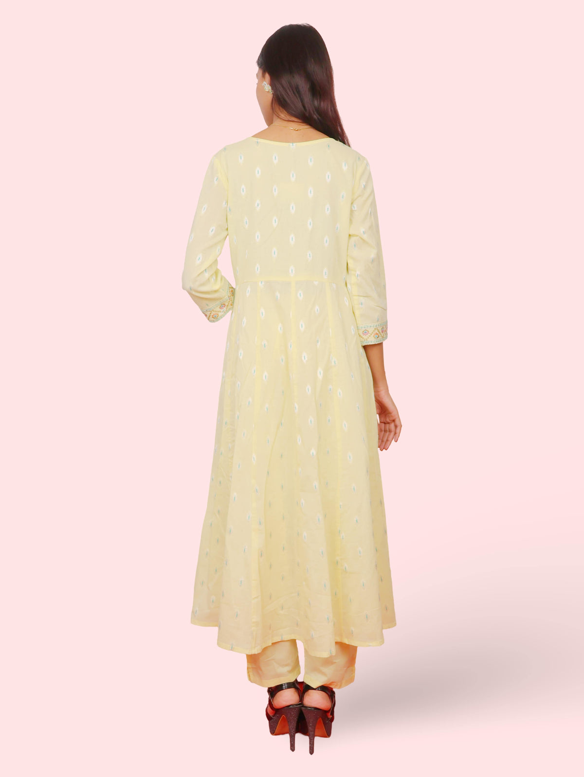 Women's Pure Cotton Kurta and Pant Set with Coordinated Dupatta-2