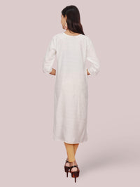 Cotton Kurti with Beautifully Embroidered Neckline