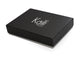 K0010LB | Bottle saver Made in Italy from genuine full-grain leather, dollar grain - Color Orange. Dimensions: 27 x 4 x 0.5 cm.  Packaging: hard bottom/cover Gift Box