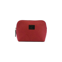 K0026XB | Women's Canvas/Full Grain Volanata Leather Clutch Bag - Bordeaux/Brownhead Color. Zipper Closure. Dimensions: 17 x 13 x 6.5 cm - Packaging: Tnt bag
