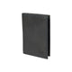 K10222AB | Document Holder + Passport in genuine full-grain leather, with light grain. Black color. Size when closed: 10 x 14 x 1 cm - Packaging: hard bottom/cover Gift Box