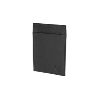 K10307AB | Document Holder/Card Holder RFID protection in genuine full-grain leather, dollar grain. Black color. Dimensions: 12 x 9 x 0.5 cm. Packaging: hard bottom/cover Gift Box