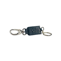 K10542FB | Smooth full-grain genuine leather keychain. Gray color. Polished nickel accessories. Total dimensions: 3 x 16 x 0.5 cm. Packaging: hard bottom/cover Gift Box