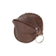 K10655BB | Mini clutch/keychain made of genuine full-grain leather, Volanata. Dark Brown color. Polished Nickel Accessories. Dimensions: 12.5 x 7.5 x 7.5 cm. Packaging: Tnt bag