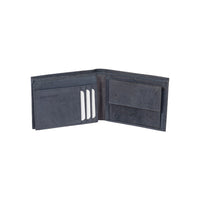 K12204DF | Men's wallet in genuine full-grain leather, Naked. Blue color. RFID protection. Size when closed: 12.5 x 9.5 x 2 cm. Packaging: gift box bottom/cover