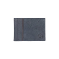 K12204DF | Men's wallet in genuine full-grain leather, Naked. Blue color. RFID protection. Size when closed: 12.5 x 9.5 x 2 cm. Packaging: gift box bottom/cover