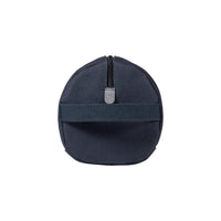 K2005DF | Beauty Case in Canvas 100% Cotton/Full Grain Leather, Naked. Blue color. Side handle. Zipper closure. Dimensions: 25 x 15 x 17 cm. Packaging: Tnt bag