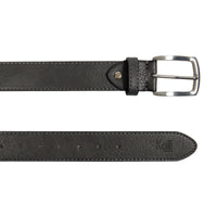 K4008KB | Men's Belt in Leather Lining Pu Finish. Anthracite color. Size: 125 x 3.8 x 0.5 cm (waist 110 cm). Packaging: hard bottom/cover Gift Box