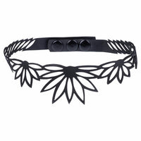 Lotus Recycled Rubber Statement Choker-1