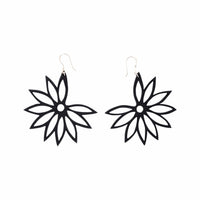 Lotus Statement Recycle Rubber Earrings-1