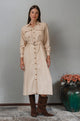 Marcelle Belted Linen Shirt Dress