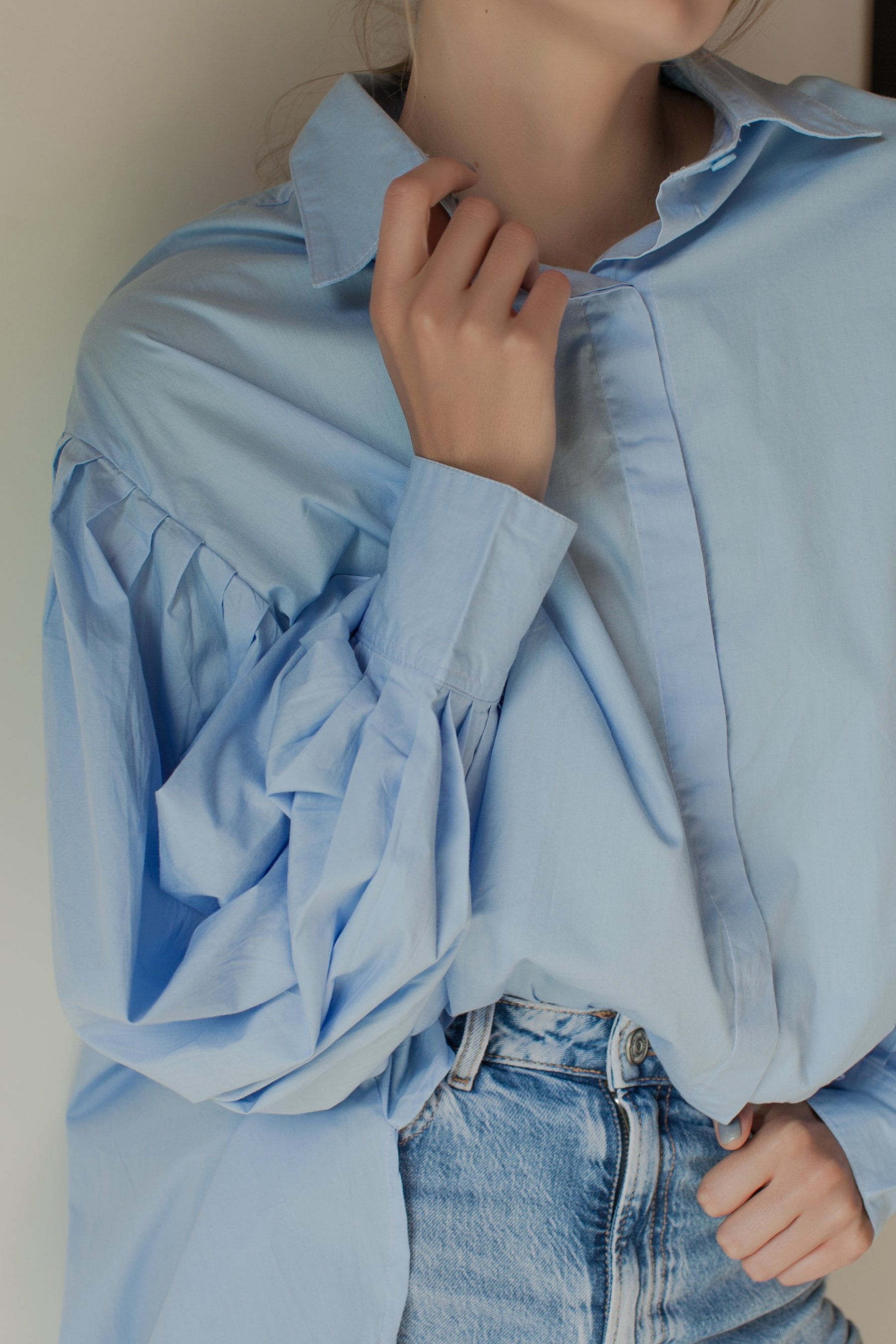 Merci Balloon Sleeve Oversized Shirt (Sale)