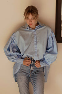 Merci Balloon Sleeve Oversized Shirt (Sale)