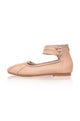 Muse Ankle Strap Leather Ballet Flats