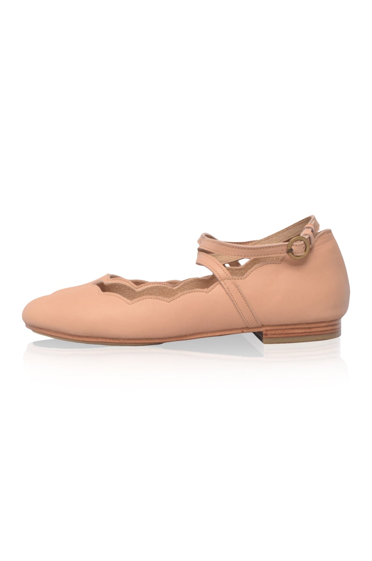 Myrelle Criss-Cross Leather Ballet Flats (Sz. 7.5 & 8.5)