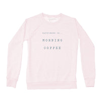 Women's Coffee Crew Sweatshirt, Ballet Pink