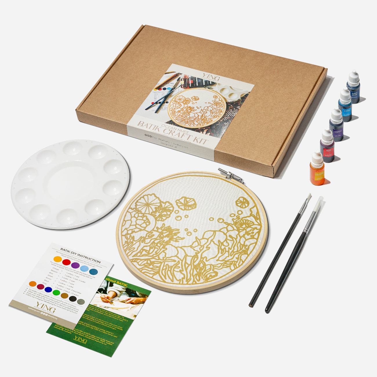 Ocean Hues DIY Batik Craft Kit – Authentic Wax-Resist Textile Art for Beginners-2