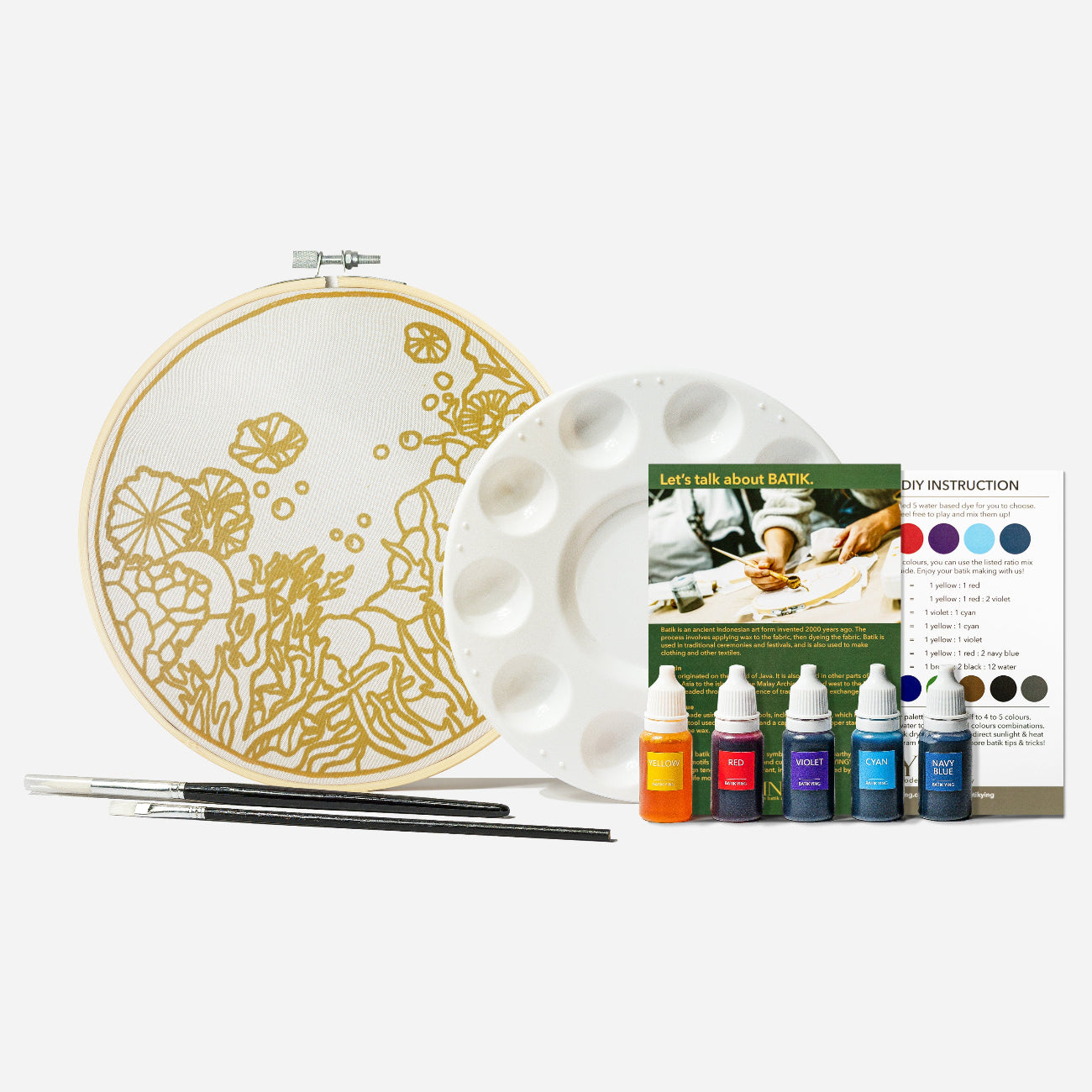 Ocean Hues DIY Batik Craft Kit – Authentic Wax-Resist Textile Art for Beginners-5