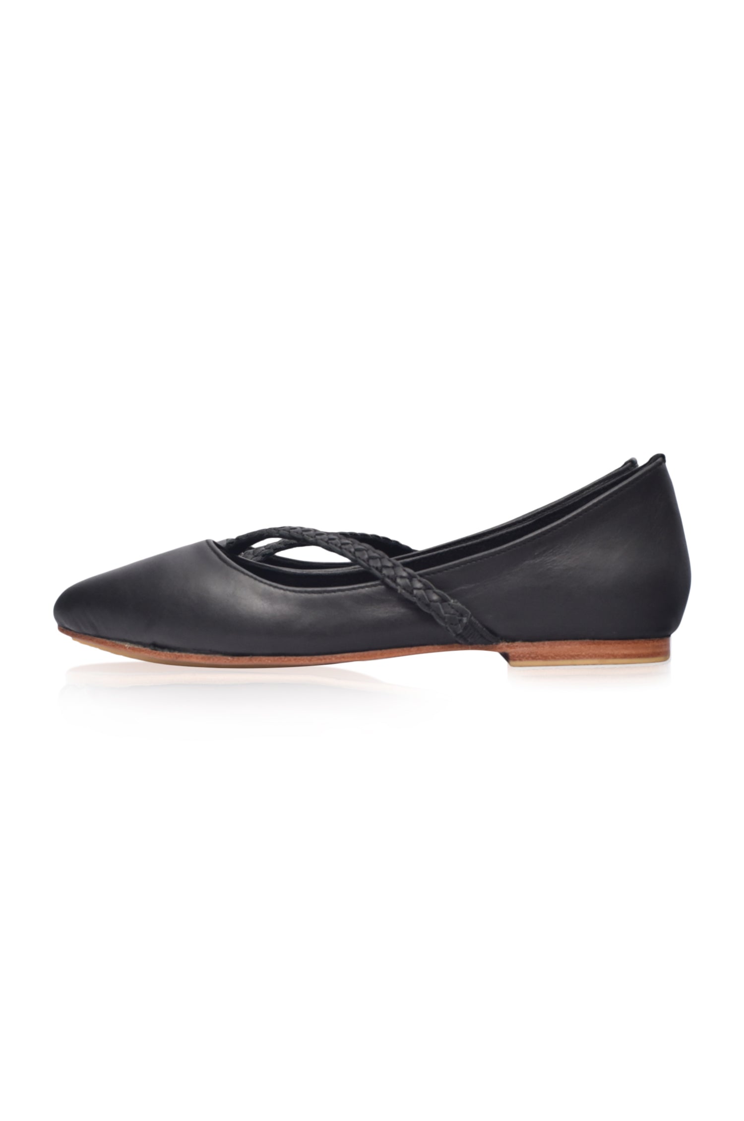 Orenda Pointed Toe Leather Flats