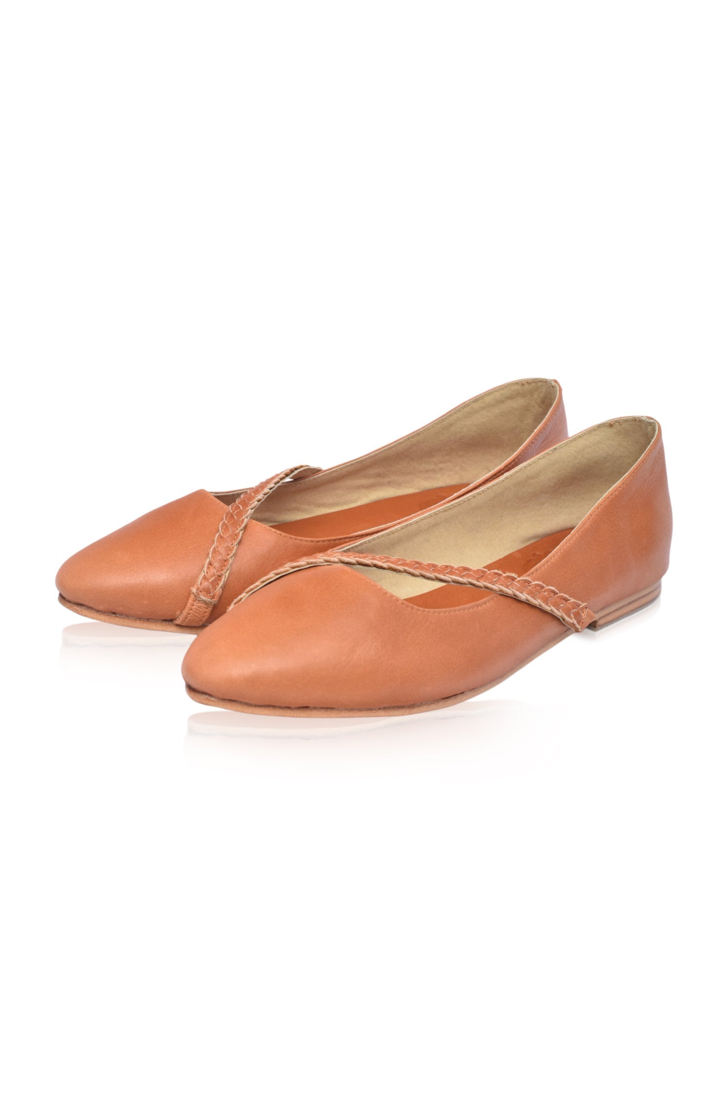 Orenda Pointed Toe Leather Flats