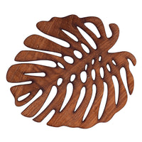 Monstera Upcycled Teak Wood Coasters - Set of 2 or 4