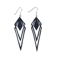 Kite Recycled Rubber Artistic Statement Earrings-1