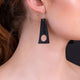 Block Recycled Rubber Earrings